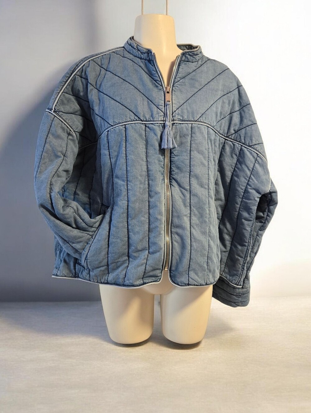 💙 GAP Quilted Chambray Jacket 💙 Size XXL